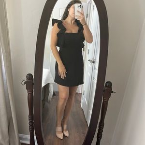 BCBG Black Ruffle Mini Dress
